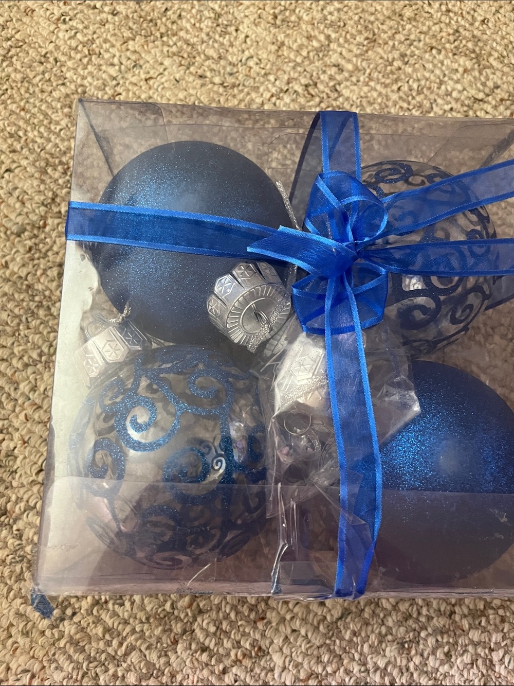 *Blue Holiday Ornament Set
